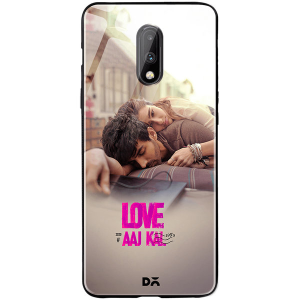 

DailyObjects Love Aaj Kal Glass Case Cover For OnePlus 7