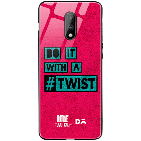 

DailyObjects Love Twist Glass Case Cover For OnePlus 7