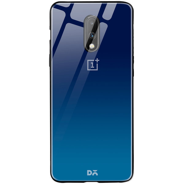 DailyObjects Mirror Blue Glass Case Cover For OnePlus 7