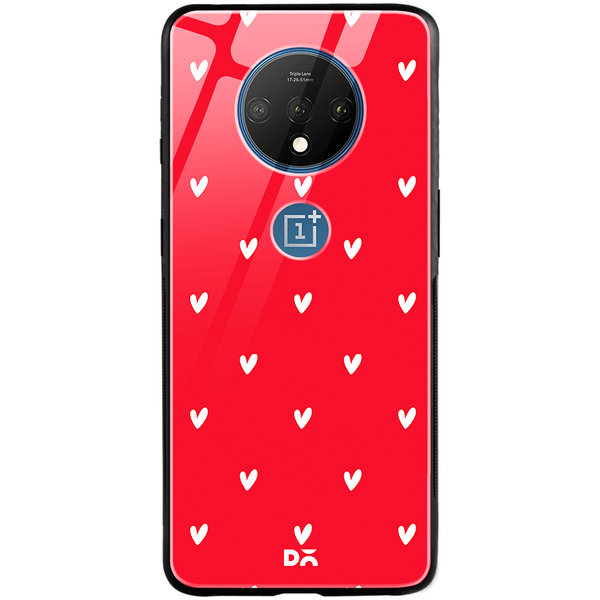 

DailyObjects Bundle Heart Scarlet Glass Case Cover For OnePlus 7T