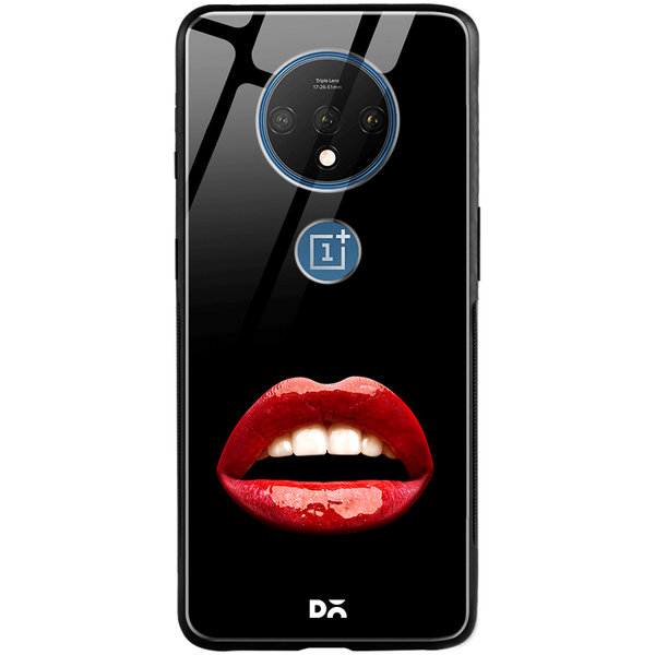 

DailyObjects La Bouche Red Glass Case Cover For OnePlus 7T