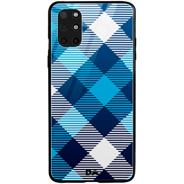 

DailyObjects Medium Static Nightfall Checks Glass Case Cover For OnePlus 8T