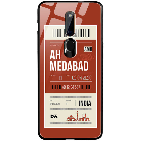

DailyObjects Ahmedabad City Tag Glass Case Cover For Oppo F11 Pro