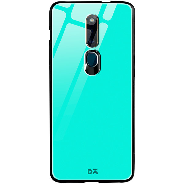 DailyObjects Aqua Blue Glass Case Cover For Oppo F11 Pro