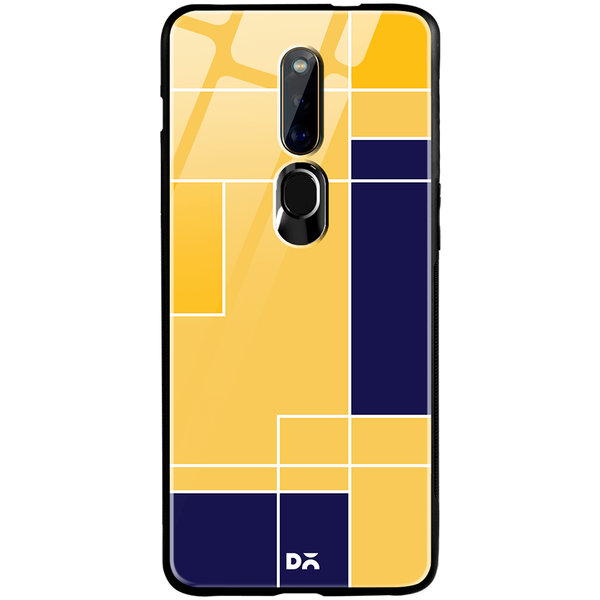 

DailyObjects Banana Milkshake Blocks Glass Case Cover For Oppo F11 Pro
