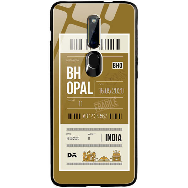 

DailyObjects Bhopal City Tag Glass Case Cover For Oppo F11 Pro