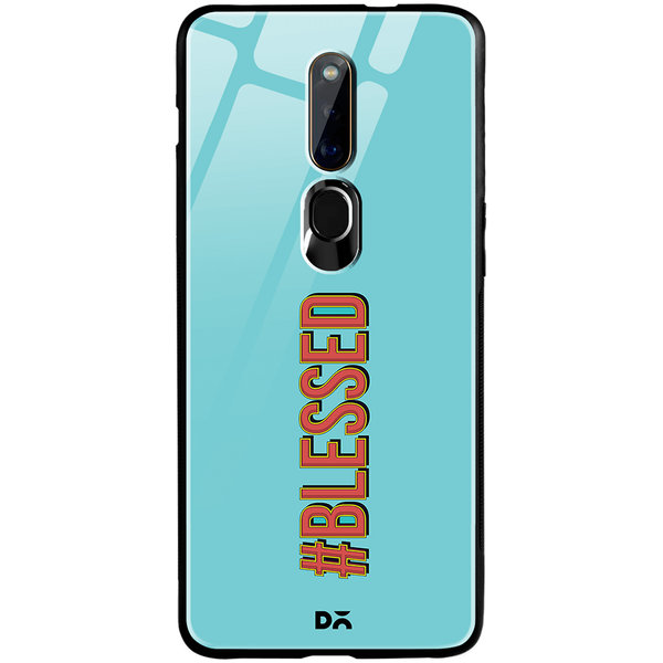 

DailyObjects Blessed Blue Glass Case Cover For Oppo F11 Pro