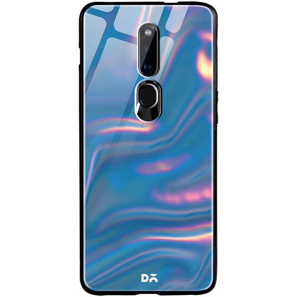 

DailyObjects Blue Holo Satin Glass Case Cover For Oppo F11 Pro