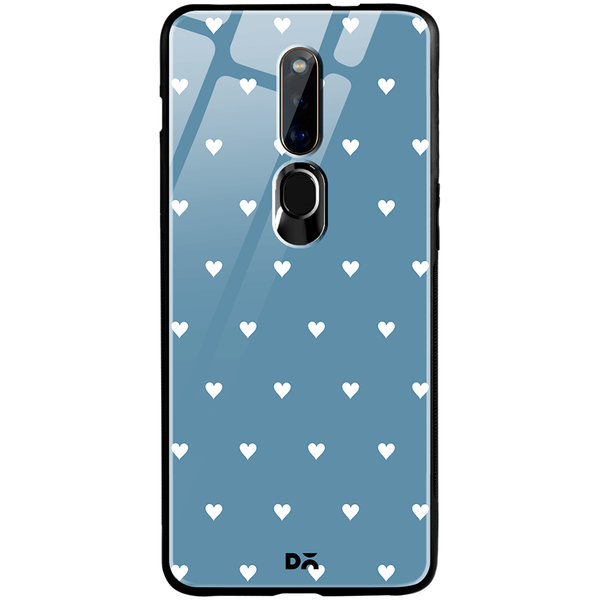 

DailyObjects Blueberry Hearts Glass Case Cover For Oppo F11 Pro