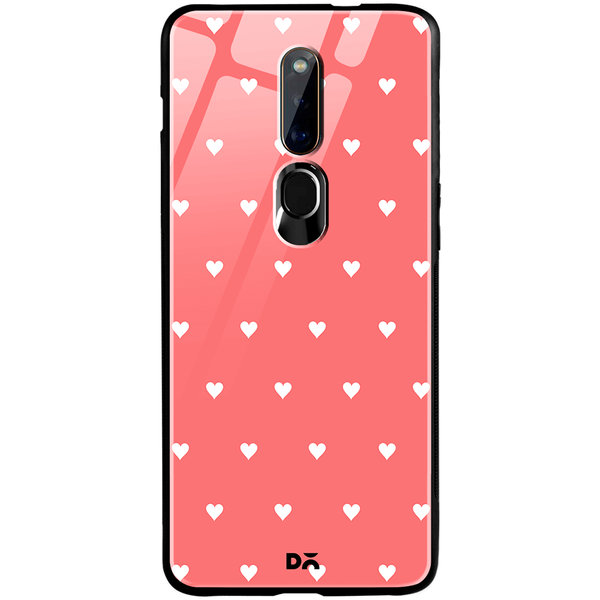 

DailyObjects Blush Hearts Glass Case Cover For Oppo F11 Pro