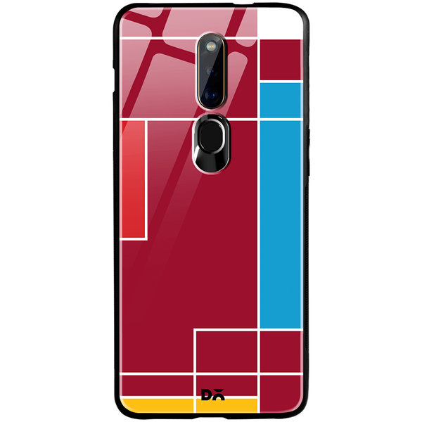 

DailyObjects Brick Red Blocks Glass Case Cover For Oppo F11 Pro