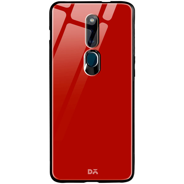 DailyObjects Bright Red Glass Case Cover For Oppo F11 Pro
