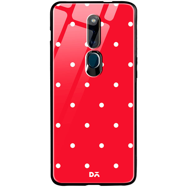 

DailyObjects Bubbles Scarlet Glass Case Cover For Oppo F11 Pro