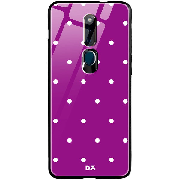 

DailyObjects Bubbles Violet Glass Case Cover For Oppo F11 Pro