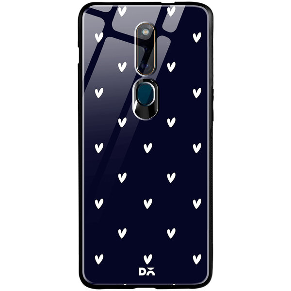 

DailyObjects Bundle Heart Navy Glass Case Cover For Oppo F11 Pro