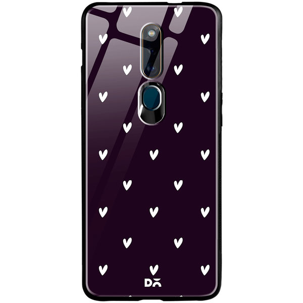 

DailyObjects Bundle Heart Plum Glass Case Cover For Oppo F11 Pro