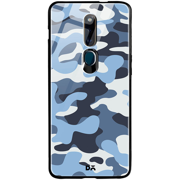 

DailyObjects Camouflage Aquatic Glass Case Cover For Oppo F11 Pro