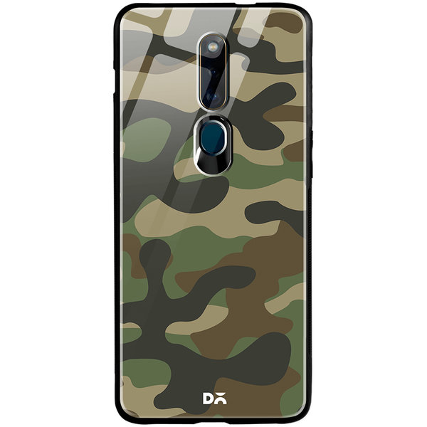 

DailyObjects Camouflage Glass Case Cover For Oppo F11 Pro