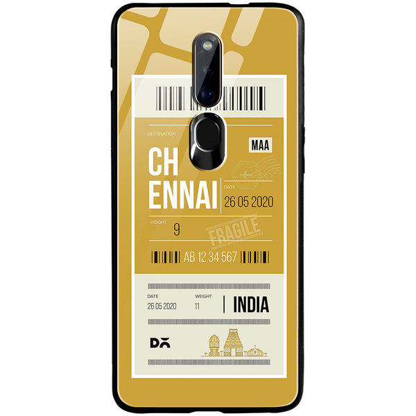 

DailyObjects Chennai City Tag Glass Case Cover For Oppo F11 Pro