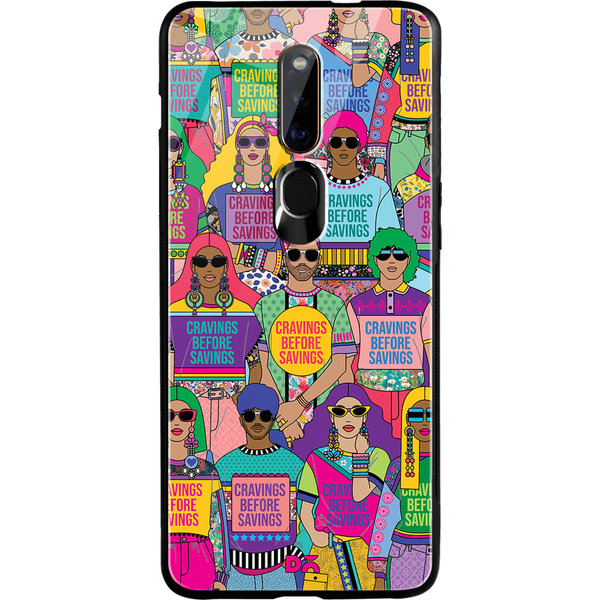 

DailyObjects Cravings Before Savings Glass Case Cover For Oppo F11 Pro