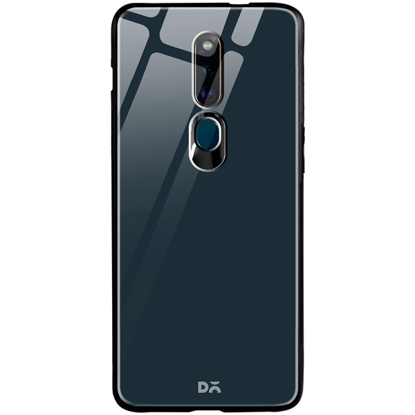 

DailyObjects Dark Teal Glass Case Cover For Oppo F11 Pro