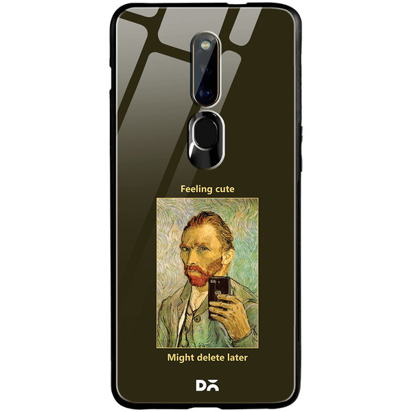 

DailyObjects Feeling Cute Glass Case Cover For Oppo F11 Pro