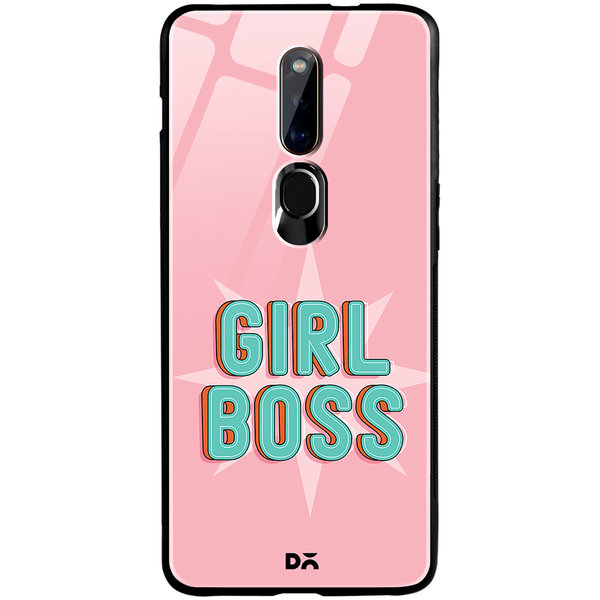 

DailyObjects Girl Boss Star Glass Case Cover For Oppo F11 Pro
