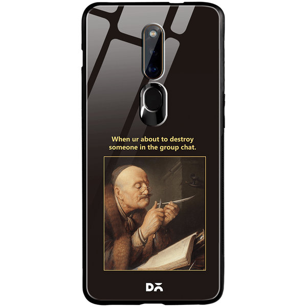 

DailyObjects Group Chat Glass Case Cover For Oppo F11 Pro