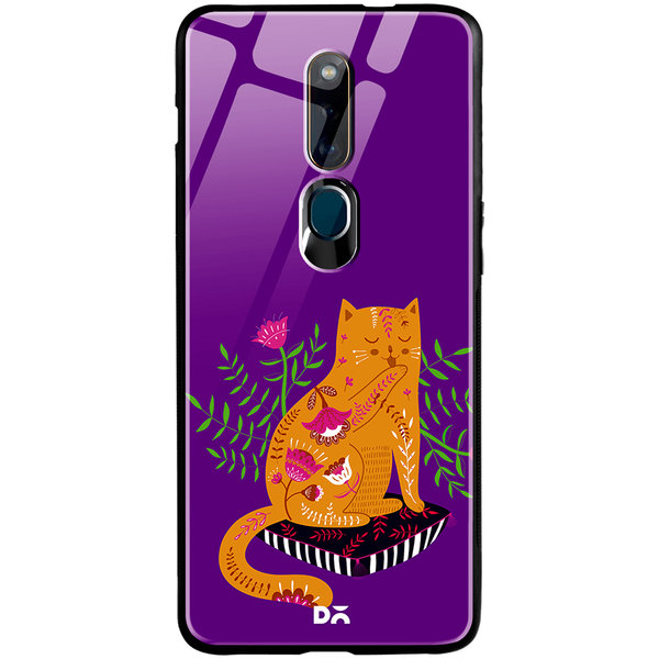 

DailyObjects Happy Kitty Glass Case Cover For Oppo F11 Pro