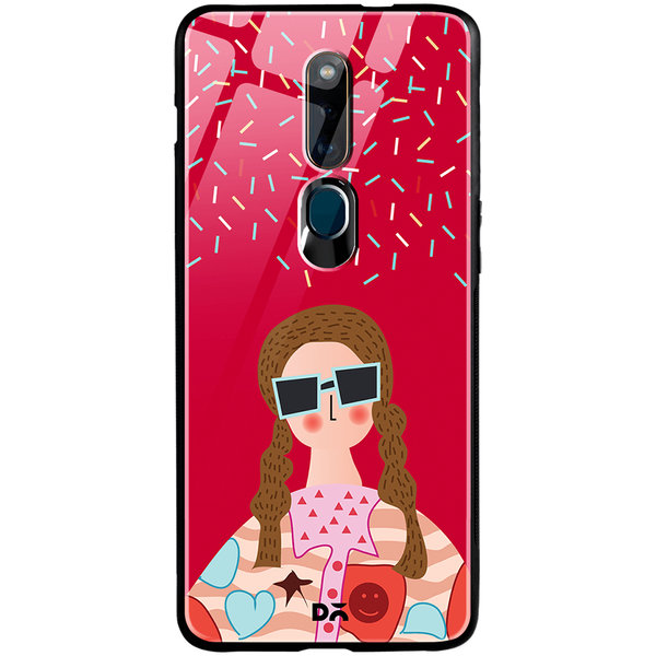 

DailyObjects Hipster Glass Case Cover For Oppo F11 Pro