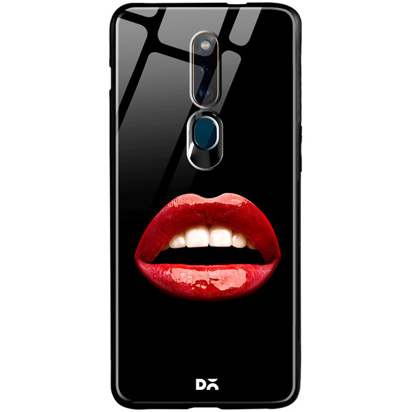 

DailyObjects La Bouche Red Glass Case Cover For Oppo F11 Pro