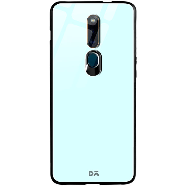 DailyObjects Light Blue Glass Case Cover For Oppo F11 Pro