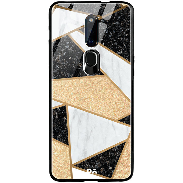 

DailyObjects Marble Quatret Glass Case Cover For Oppo F11 Pro