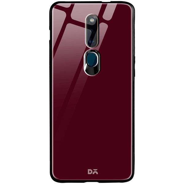 

DailyObjects Maroon Glass Case Cover For Oppo F11 Pro