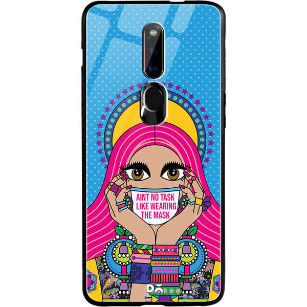 

DailyObjects Mask-Up Millennial Glass Case Cover For Oppo F11 Pro