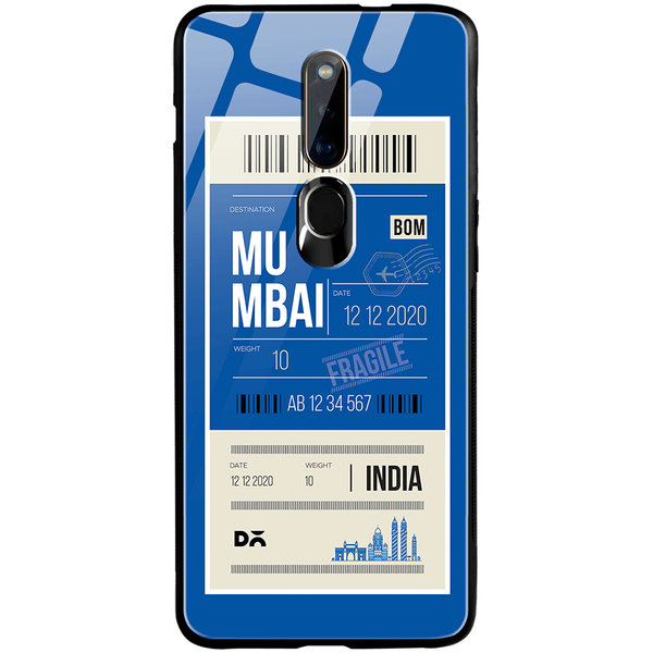 

DailyObjects Mumbai City Tag Glass Case Cover For Oppo F11 Pro