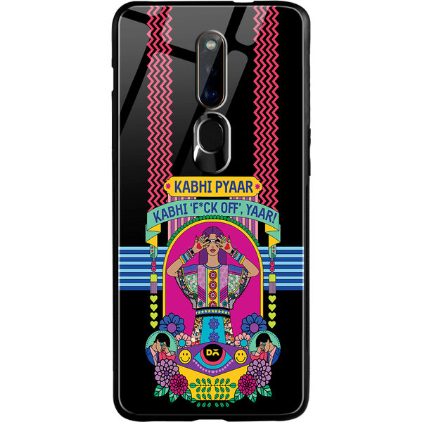 

DailyObjects Nasty Pyaar Glass Case Cover For Oppo F11 Pro