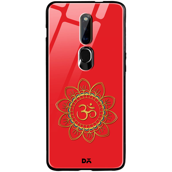 

DailyObjects OM Red Glass Case Cover For Oppo F11 Pro
