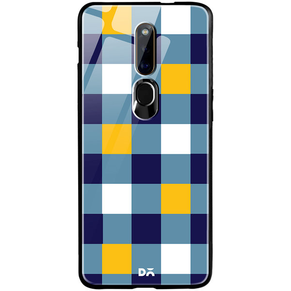 DailyObjects Quartet Checks 1 Glass Case Cover For Oppo F11 Pro