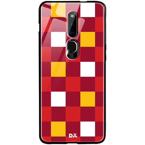 

DailyObjects Quartet Checks 2 Glass Case Cover For Oppo F11 Pro