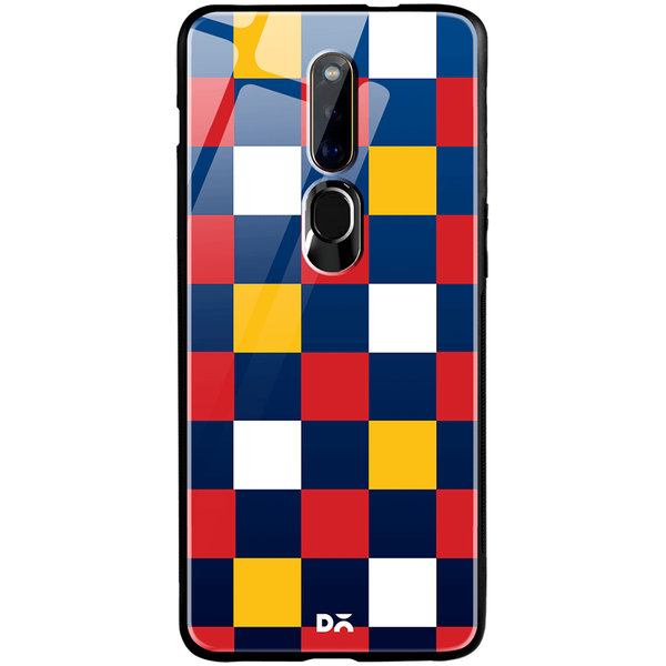 

DailyObjects Quartet Checks 3 Glass Case Cover For Oppo F11 Pro