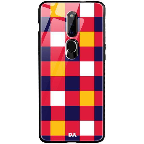 

DailyObjects Quartet Checks 4 Glass Case Cover For Oppo F11 Pro