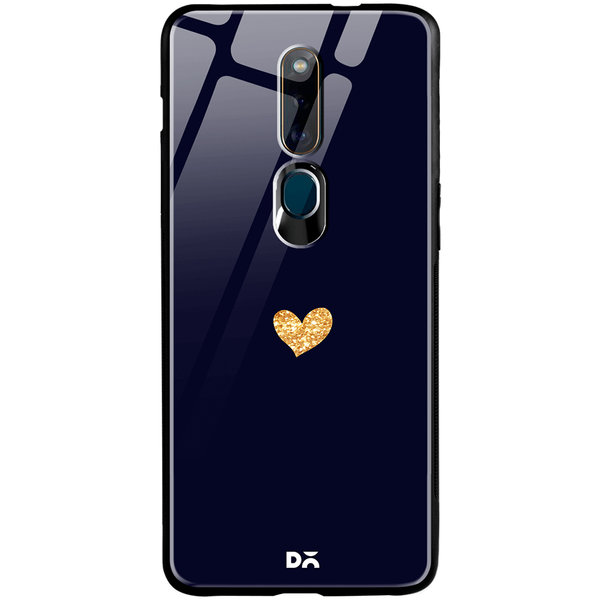 

DailyObjects Sparkle Heart Navy Glass Case Cover For Oppo F11 Pro