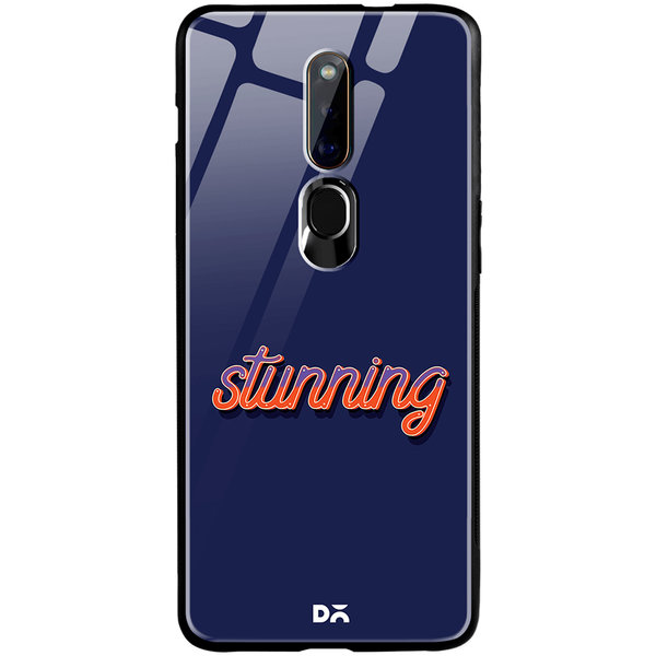 

DailyObjects Stunning Blue Glass Case Cover For Oppo F11 Pro