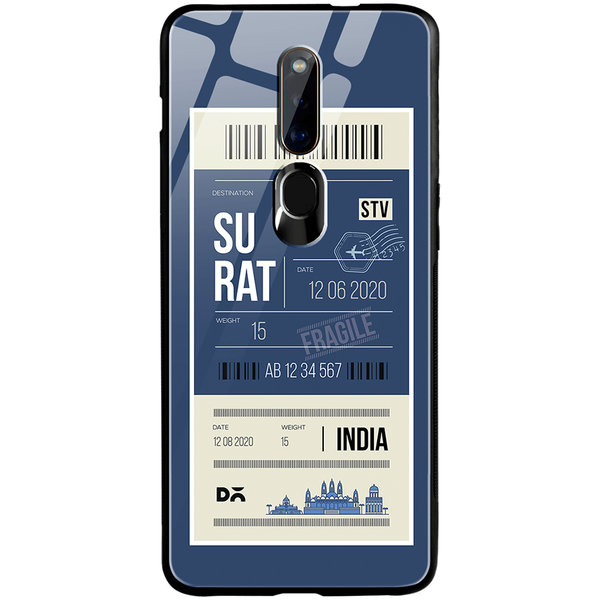 

DailyObjects Surat City Tag Glass Case Cover For Oppo F11 Pro
