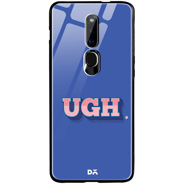 

DailyObjects UGH Blue Glass Case Cover For Oppo F11 Pro