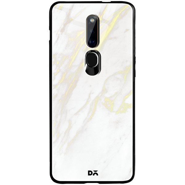 

DailyObjects White Marble 2 Glass Case Cover For Oppo F11 Pro