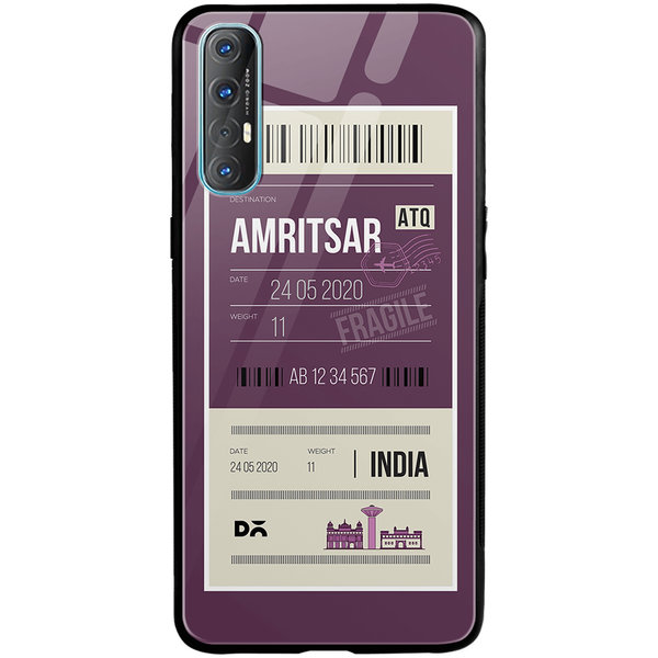 

DailyObjects Amritsar City Tag Glass Case Cover For Oppo Reno 3 Pro