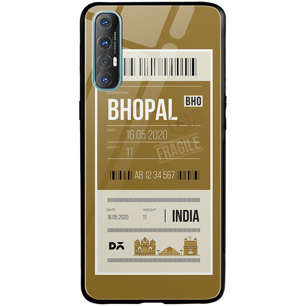 

DailyObjects Bhopal City Tag Glass Case Cover For Oppo Reno 3 Pro