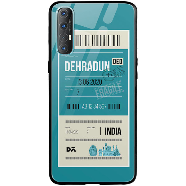 

DailyObjects Dehradun City Tag Glass Case Cover For Oppo Reno 3 Pro
